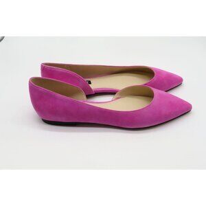 Nine West Pink Suede Pointed Toe Flats Women's Size 6.5 NEW